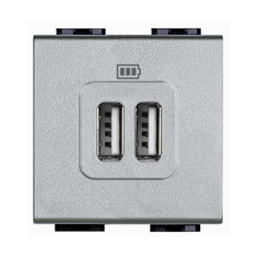 Mynd af Living Light USB hleðslut. 2xA Ál