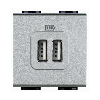 Mynd af Living Light USB hleðslut. 2xA Ál