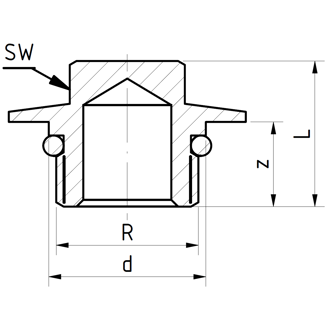 Mynd af PP-R FS Tappi 1/2"