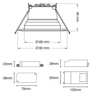 Mynd af Loftljós IF One360° DTW 531lm Sv