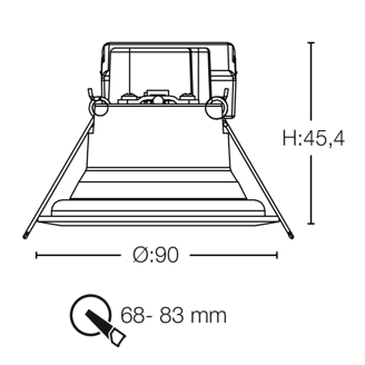 Mynd af Loftljós IF One360° DTW 531lm Sv