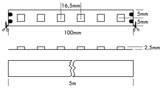 Mynd af Flex strip HD-95 Mono SWW