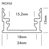Mynd af Álprófíll M-Line Low 24x15 Sv.