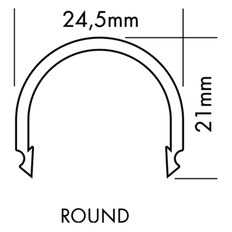 Mynd af Ljóshlíf M-line Round Frost