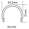 Mynd af Ljóshlíf M-line Round Opal