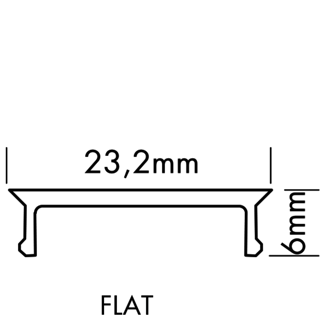 Mynd af Ljóshlíf M-line Flat Opal