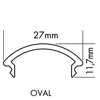 Mynd af Ljóshlíf M-line Oval Opal