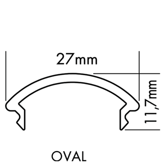 Mynd af Ljóshlíf M-line Oval Opal