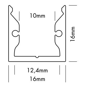 Mynd af Álprófíll S-Line Standard 16x16 Hv.