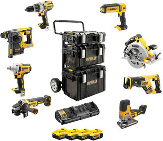 Mynd af DEWALT 18V XR 8 véla sett - 4 X 5Ah