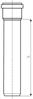 Mynd af PP Rör  40 x  150mm