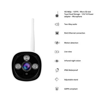 Mynd af Hombli WiFi myndavél úti 1080p IR Hv.