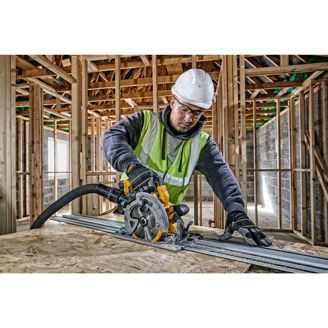 Mynd af DEWALT 18V XR Hjólsög 184mm passar á sleða - stök vél