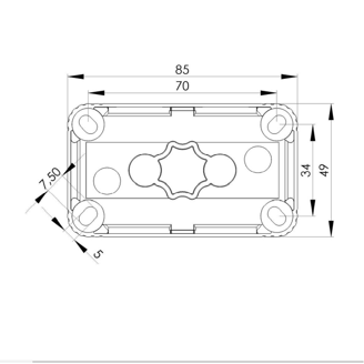 Mynd af Tengidós f/nippla  85x49x51 Gr.