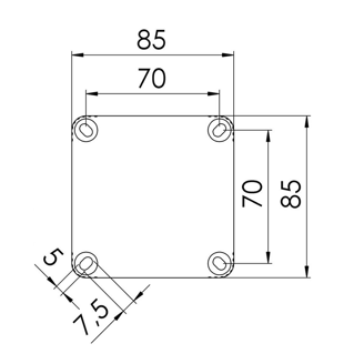 Mynd af Tengidós f/nippla  85x85x51 Gr.