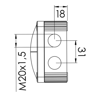 Mynd af Tengidós f/nippla  85x85x51 Gr.
