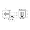 Mynd af Hansgrohe FixFit Porter Square vegghné með 1/2" stút