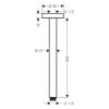 Mynd af Hansgrohe Raindance sturturör í loft 300mm Burstað svart króm