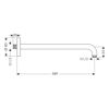 Mynd af Hansgrohe sturturör 90° 389mm Króm
