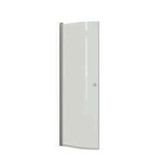 Mynd af Dansani bogahurð glær m/gráum prófíl 90cm