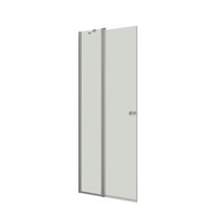 Mynd af Dansani sturtuhurð+fast glær m/gráum prófíl 100cm