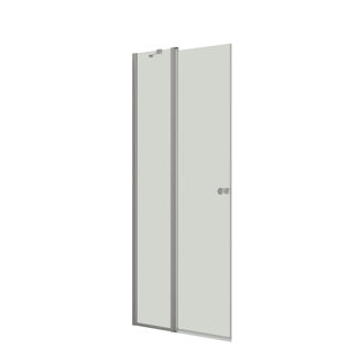 Mynd af Dansani sturtuhurð+fast glær m/gráum prófíl 100cm