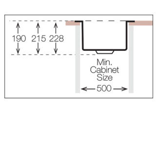 Mynd af UKinox ME vaskur 450x400 mm mattur 