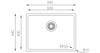 Mynd af UKinox ME vaskur 500x400 mm mattur