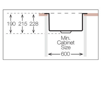 Mynd af UKinox ME vaskur 500x400 mm mattur
