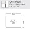 Mynd af UKinox ME vaskur 500x400 mm mattur