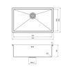 Mynd af Tapwell vaskur 700x400 mm Svart Króm