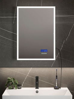 Mynd af HIB Globe+ spegill með ljósi og Bluetooth® 60x80 cm