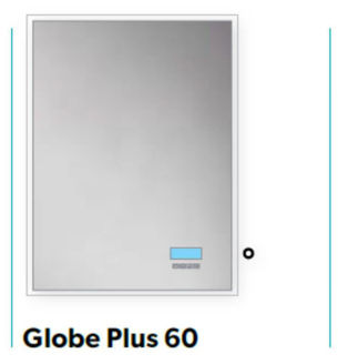 Mynd af HIB Globe+ spegill með ljósi og Bluetooth® 60x80 cm