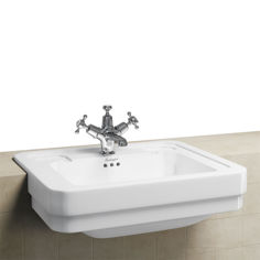 Mynd af Burlington hálf innfelld handlaug 58cm