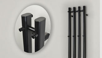 Mynd af Kriss VEGA Handklæðaofn 1420x257mm Matt svart