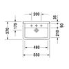 Mynd af Duravit Starck 3 vegghandlaug 55x37cm