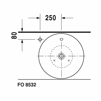 Mynd af Duravit Starck 1 borðhandlaug  Ø53 cm