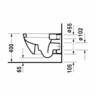 Mynd af Duravit Happy D2 vegghengt salerni , Rimless 