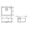 Mynd af Hansgrohe S71 stálvaskur undirlímdur 500x400mm
