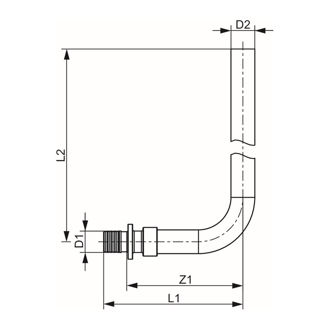 Mynd af TECE Ofnahné 16 mm x 1100 mm