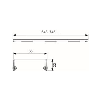 Mynd af TECE drain Basic niðurfallsrist 120 cm