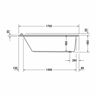 Mynd af Duravit Starck baðkar 170x75 cm