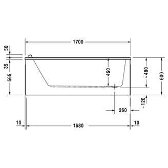 Mynd af Duravit Starck baðkar 170x75 cm