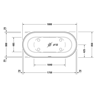 Mynd af Duravit LUV baðkar frístandandi 180x85 cm