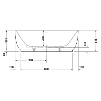 Mynd af Duravit LUV baðkar frístandandi 180x85 cm