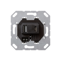 Mynd af Gira hleðslutengill 2xUSB-A/C Sv.