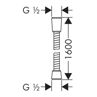 Mynd af Hansgrohe Sensoflex sturtubarki 160cm Króm