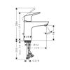 Mynd af Hansgrohe Focus handlaugartæki með botnventil Króm