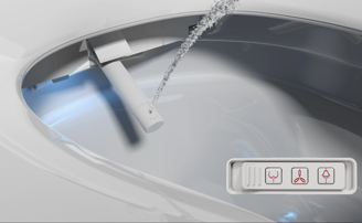 Mynd af AQUASMART skolklósett með upphitaðri setu
