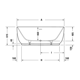 Mynd af Duravit LUV baðkar frístandandi 160x75 cm